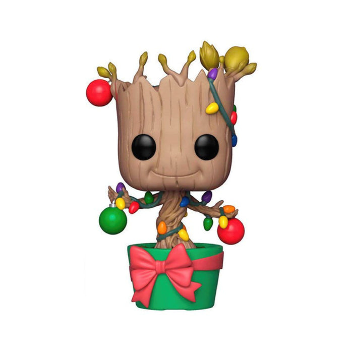 Figurina Funko Pop Marvel Holiday - Groot with Lights & Ornaments