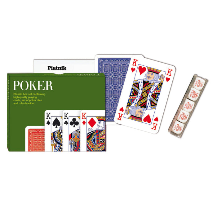 Set carti de joc si zaruri Poker - Piatnik
