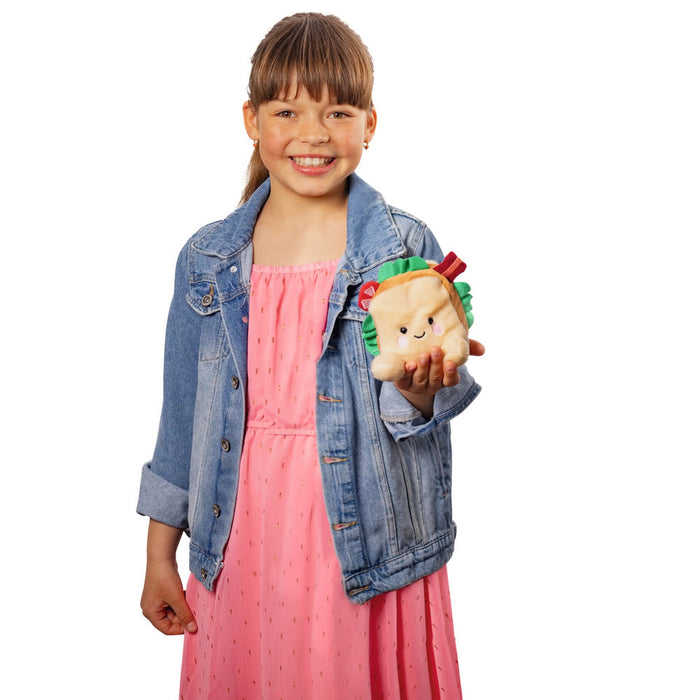 Jucarie de plus de tinut in palma Aurora Palm Pals - Sandwich, 13 cm