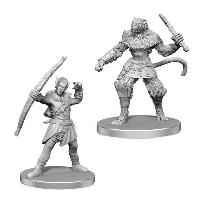 Miniaturi Nepictate Pathfinder Battles Deep Cuts - Elf Hunter & Catfolk Bandit