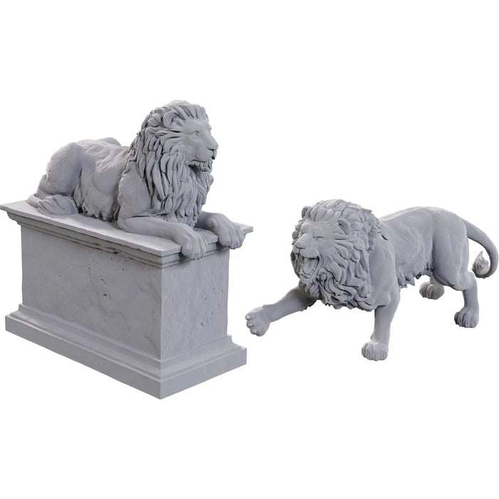 Miniaturi Nepictate Pathfinder Battles Deep Cuts - Stone Lion/Animated Stone Lion