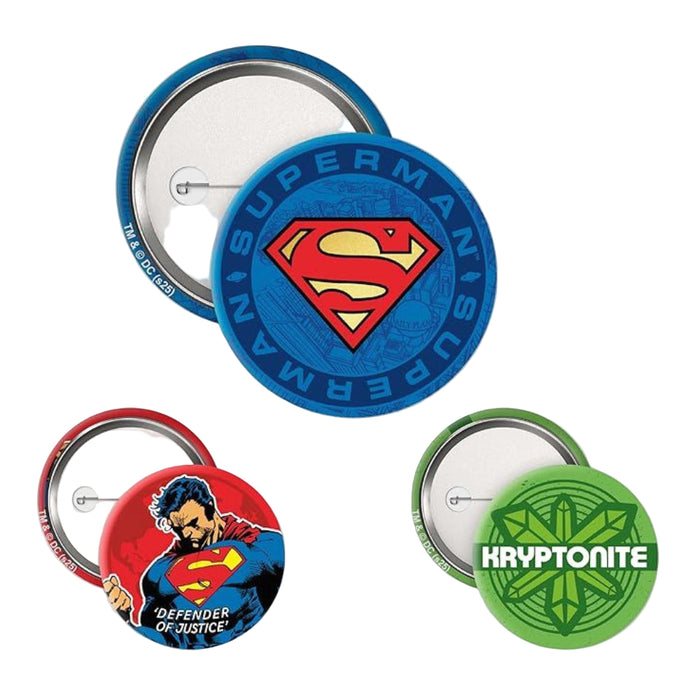 Set Insigne DC Comics - Superman, Logo & Kryptonite