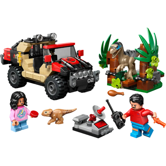 Lego Jurassic World Renasterea - Evadare off-road din calea unui Velociraptor (76972)