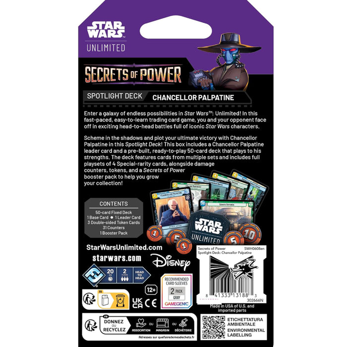 Star Wars Unlimited - Secrets of Power Spotlight Deck - Cancellor Palpatine