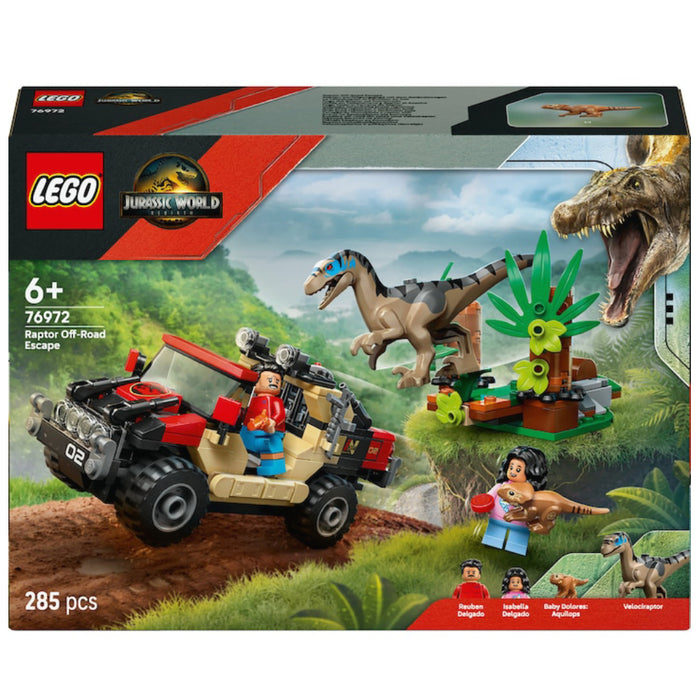 Lego Jurassic World Renasterea - Evadare off-road din calea unui Velociraptor (76972)