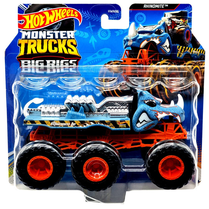 Figurina Hot Wheels Monster Truck Big Rigs Masinuta Metalica cu 6 Roti Scara 1:64