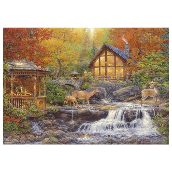 Puzzle Chuck Pinson - Casuta din padure, 1000 piese