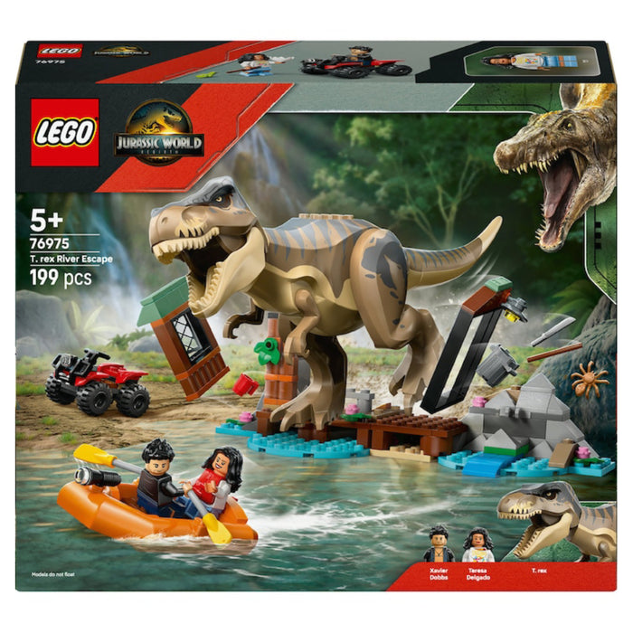 Lego Jurassic World Renasterea - Evadare pe rau din calea unui T. rex (76975)