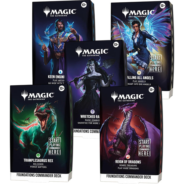 Precomanda Magic the Gathering - Foundations Starter Commander Deck Display (5 Decks)