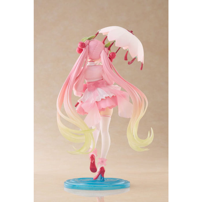 Figurina Hatsune Miku AMP PVC - Newley Written Sakura Miku Sakura Dress Ver. 21 cm
