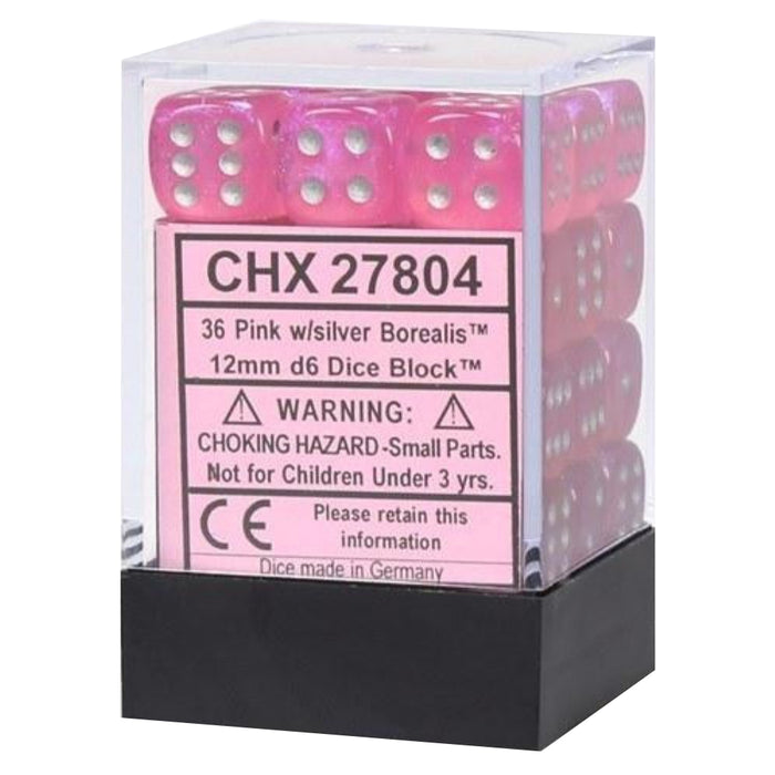Set 36 Zaruri Chessex Borealis 12mm d6 - Luminary