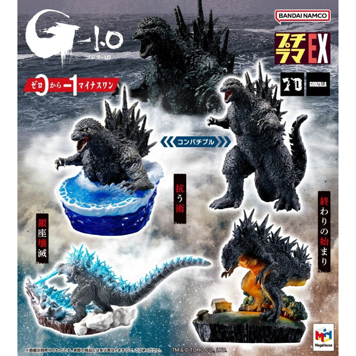 Set 3 Figurine Godzilla Petitrama EX Series Trading Figure - From Zero To Minus One Set Special Edition 9 cm
