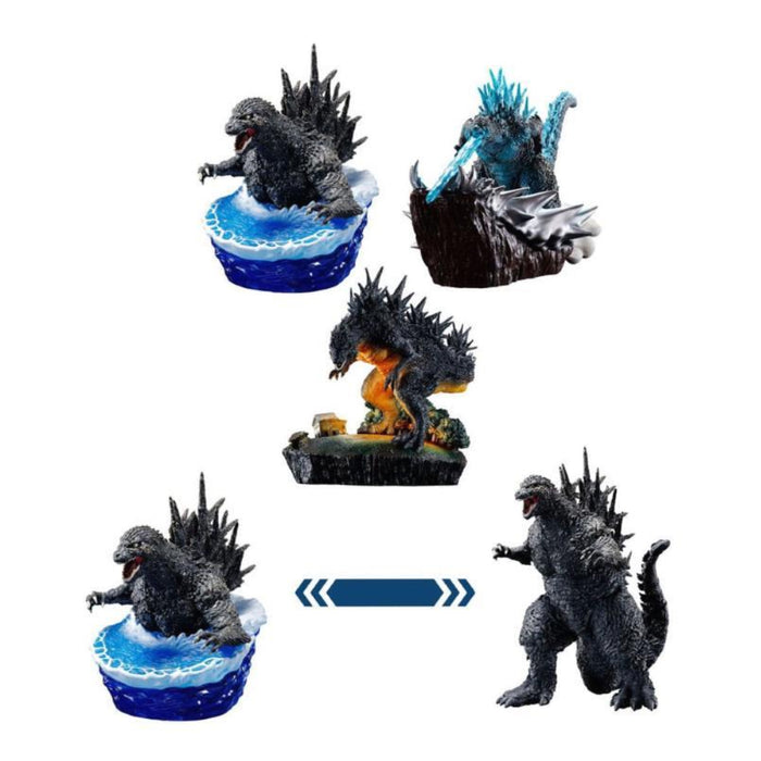 Set 3 Figurine Godzilla Petitrama EX Series Trading Figure - From Zero To Minus One Set Special Edition 9 cm