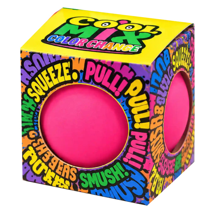 Minge Cool Mix antistres squishy, schimbare de culoare, moale si elastica, 7 cm