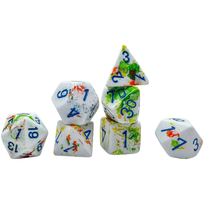 Set 7 Zaruri Chessex Brush Polyhedral