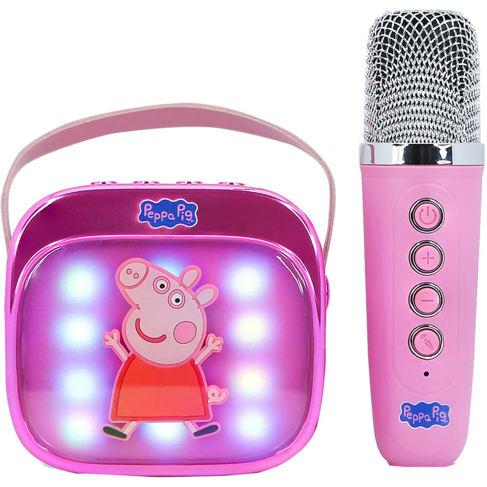 Boxa portabila OTL Technologies - Peppa Pig PopSing Karaoke Speaker & Microphone, roz