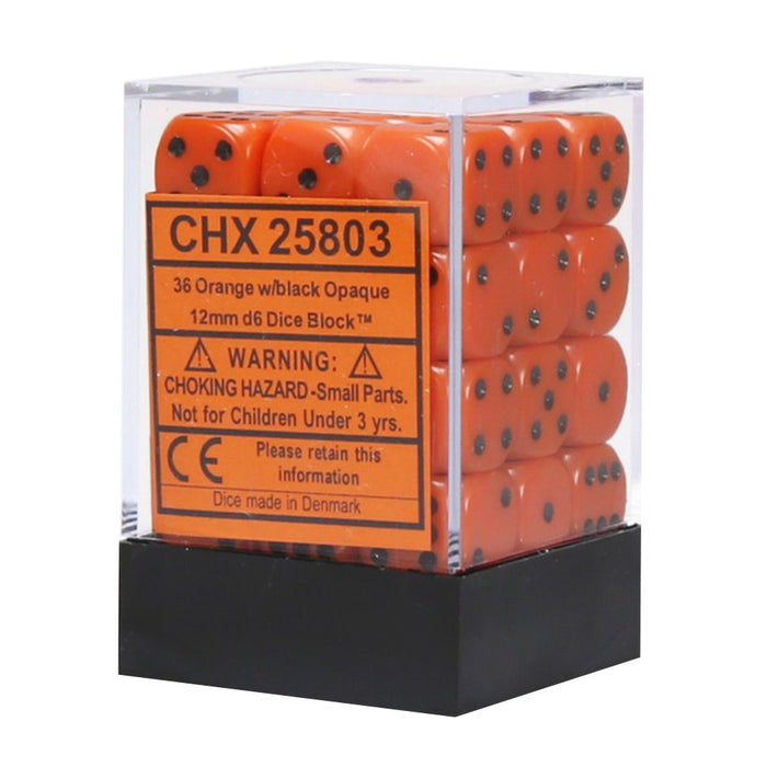 Set 36 Zaruri Chessex Opaque 12mm d6 Dice Block