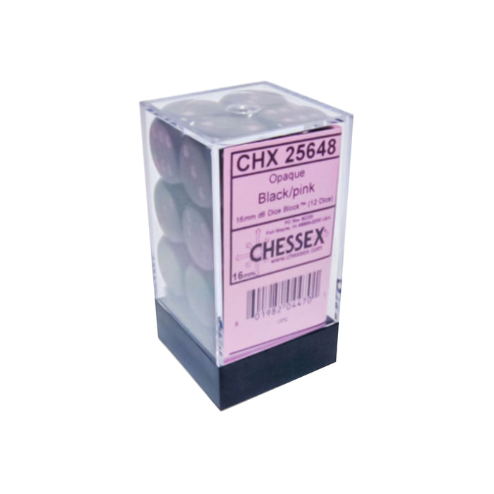 Set 12 Zaruri Chessex Opaque Pastel 16mm d6 Dice Block