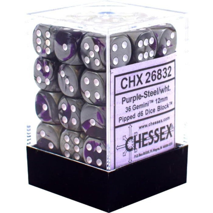 Set 36 Zaruri Chessex Gemini 12mm d6 Dice Blocks with pips