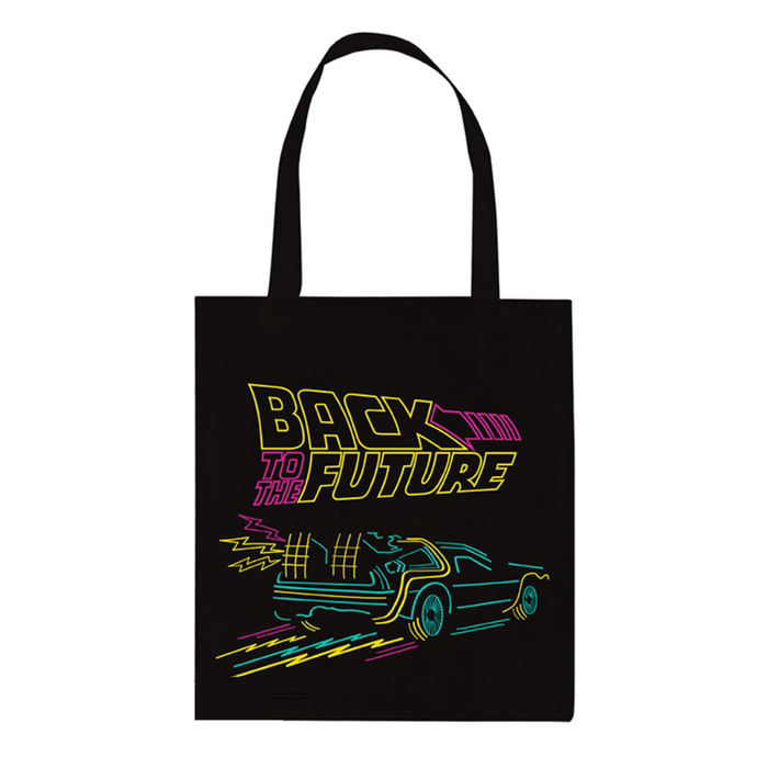 Geanta Tip Tote Back to the Future - Neon DeLorean