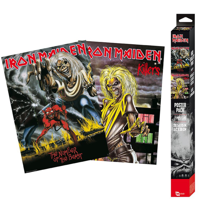 Set 2 Postere Chibi Iron Maiden Killers/Number of the Beast - 52x38 - Set 2
