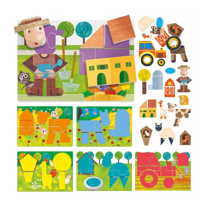 Puzzle Tactil Montessori Ferma - Red Goblin