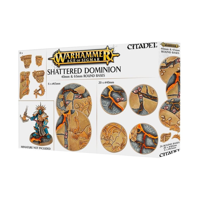 Warhammer AoS Shattered Dominion 65mm & 40mm Round Bases - Red Goblin