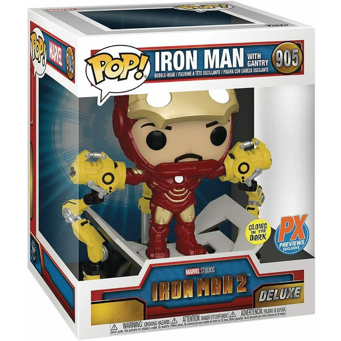 Figurina POP Iron Man 2 Iron Man MKIV with Gantry Px Gid Dlx - Red Goblin
