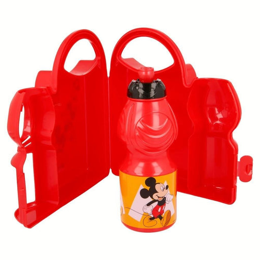 Set Cutie Pranz cu Maner si Sticla Sport 400 ml Mickey 90 - Red Goblin