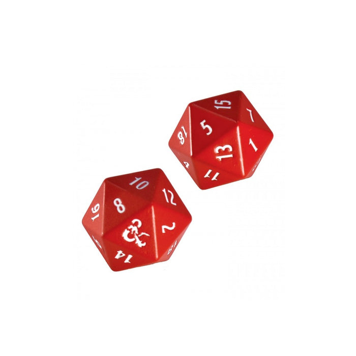 Set Zaruri UP - Heavy Metal Red and White D20 Dungeons & Dragons - Red Goblin