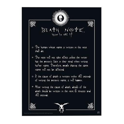 Poster Death Note - Rules (52x38) - Red Goblin