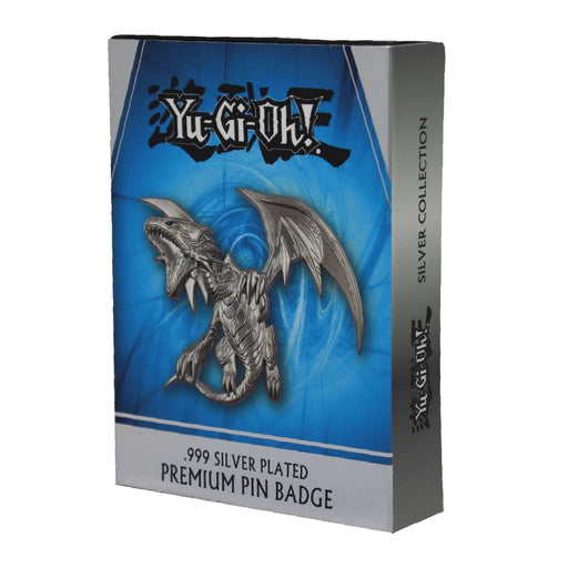 Insigna Yu-Gi-Oh! Blue Eyes White Dragon Silver Plated XL Premium - Red Goblin