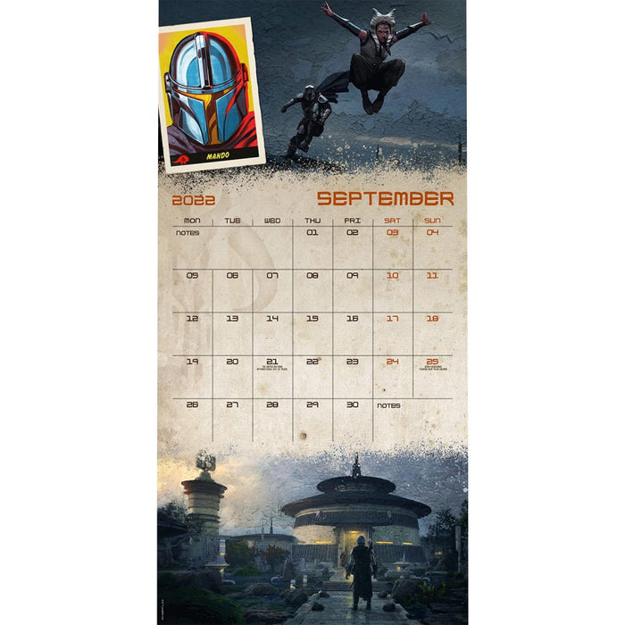 Calendar Danilo Star Wars The Mandalorian 2022 Square - Red Goblin