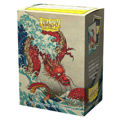 Sleeve-uri Dragon Shield Brushed Art Sleeves - The Great Wave (100 Bucati) - Red Goblin