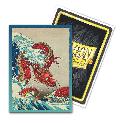 Sleeve-uri Dragon Shield Brushed Art Sleeves - The Great Wave (100 Bucati) - Red Goblin