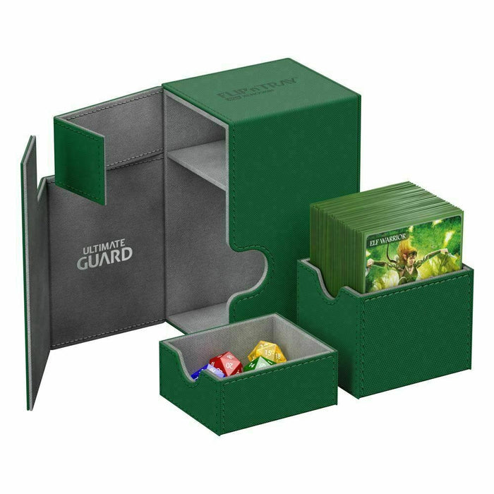 Cutie Depozitare Ultimate Guard Flip'n'Tray Deck Case 80+ Standard Size XenoSkin Green - Red Goblin