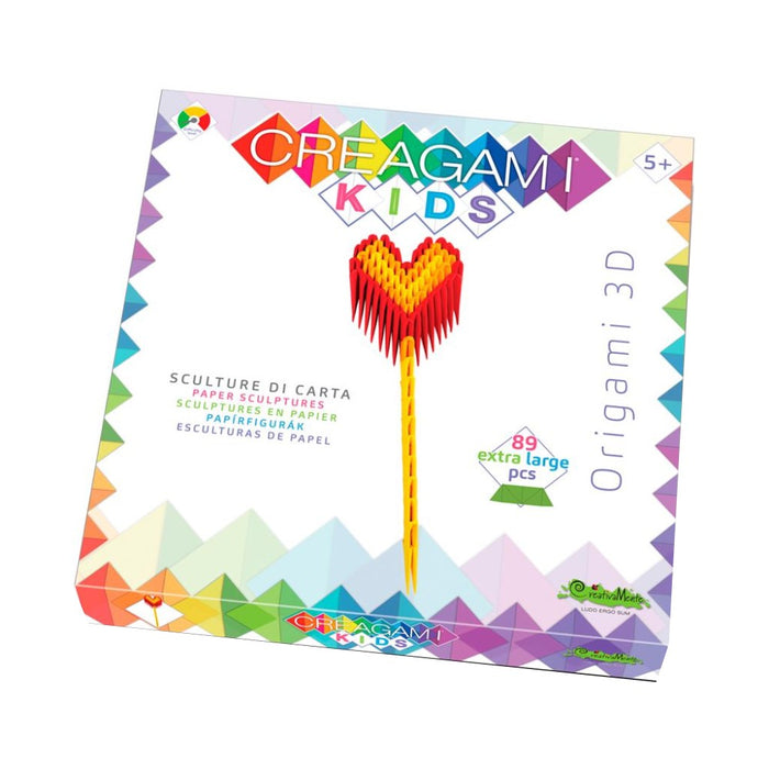 Origami 3D Creagami Kids - Inima 89 piese - Red Goblin