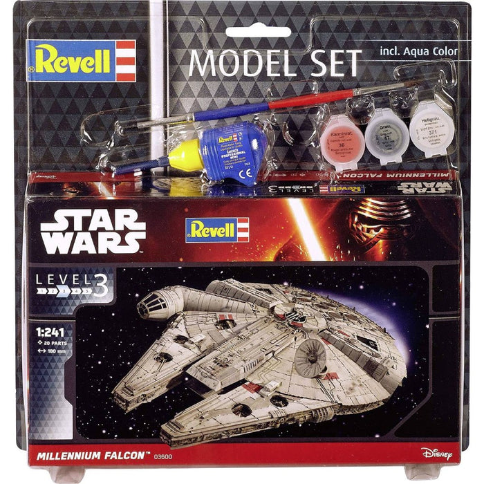 Figurina Kit de Asamblare Star Wars 1/241 Model Set Millennium Falcon 10 cm - Red Goblin