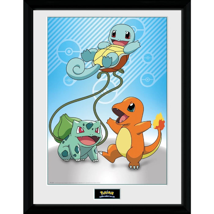 Poster cu Rama Pokemon - Kanto Starters - Red Goblin