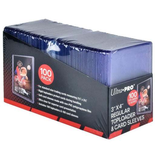 Accesoriu 3 x 4 inch Regular Toploaders & Card Sleeves (100 Bucati) - Red Goblin