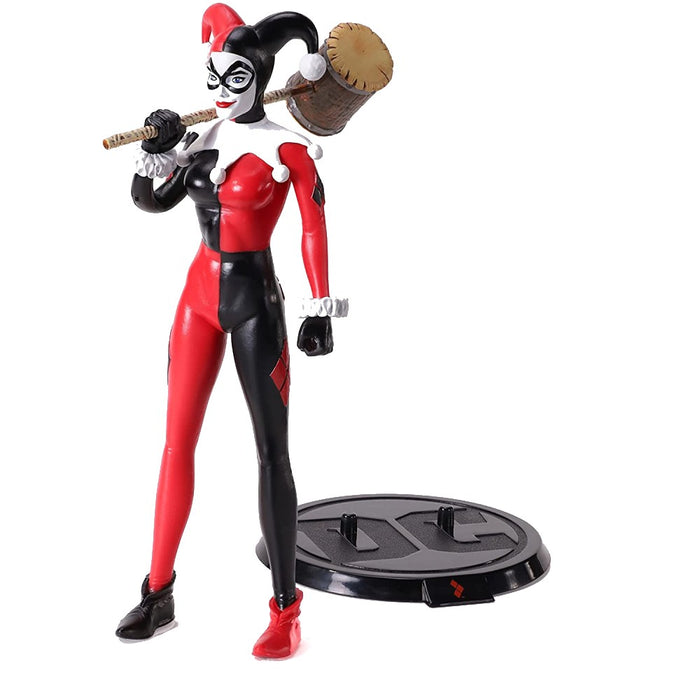 Figurina Articulata DC Comics - Bendyfigs - Harley Quinn Jester Outfit - Red Goblin