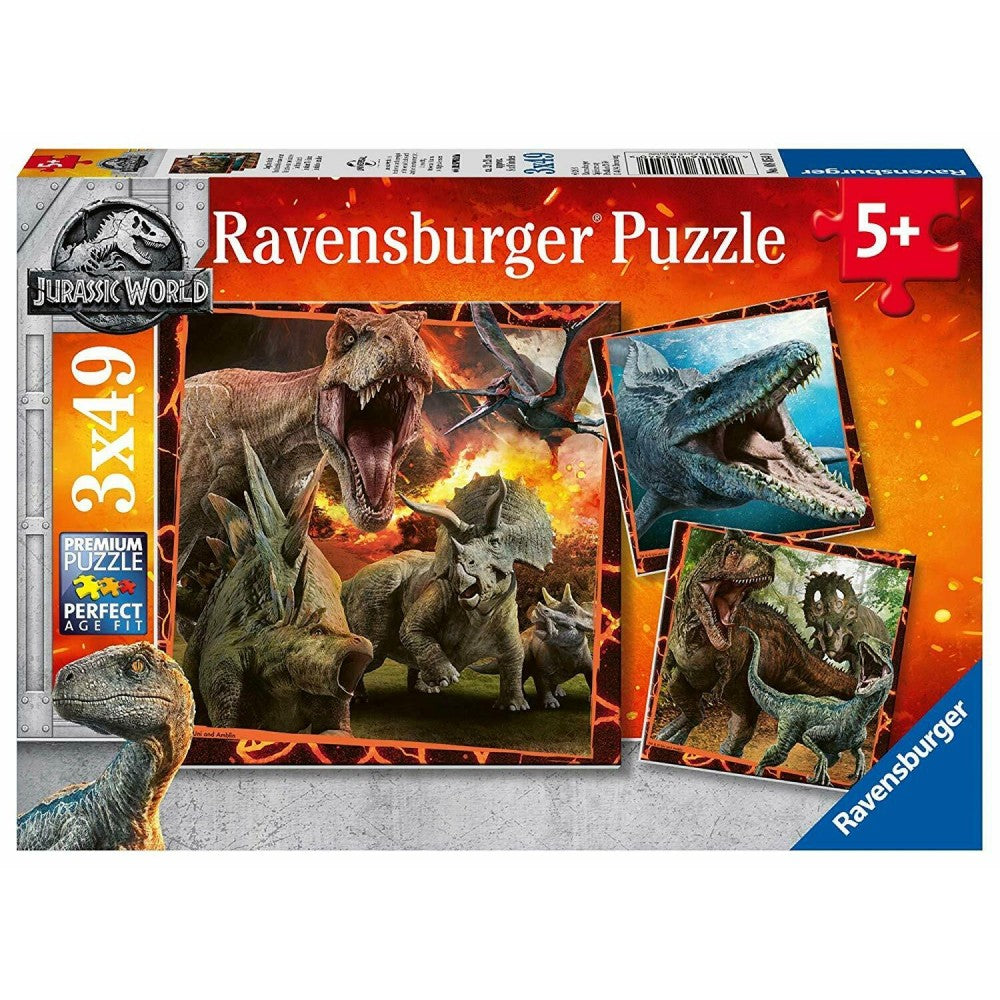 Puzzle Ravensburger - Jurassic World 3 x 49 Piese