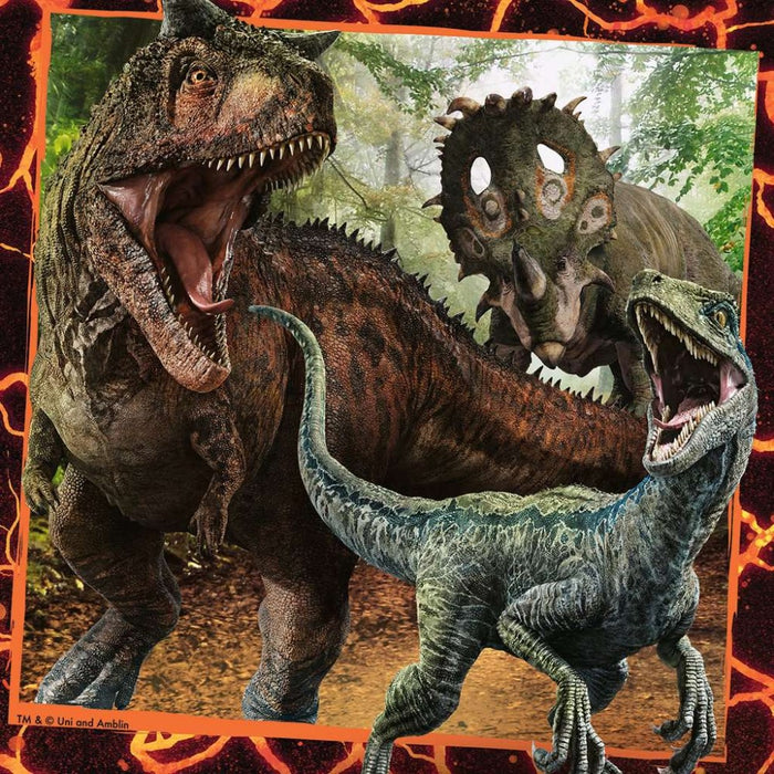 Puzzle Ravensburger - Jurassic World 3 x 49 Piese - Red Goblin