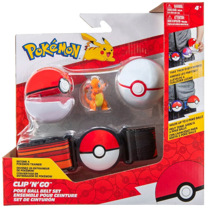 Set Pokemon Clip N Go Poke Ball Belt Charmander - Red Goblin