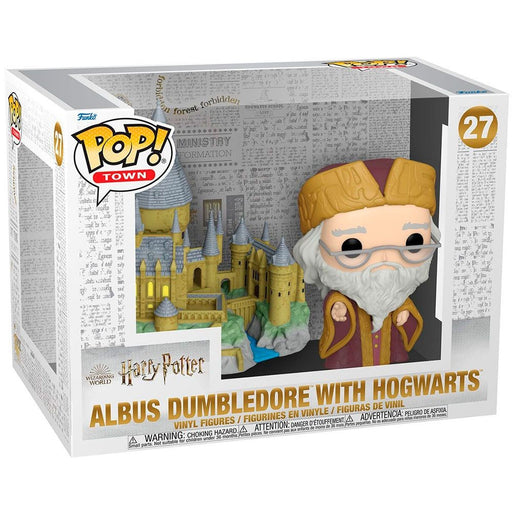 Figurina Funko Pop Town HP Anniversary - Dumbledore with Hogwarts - Red Goblin