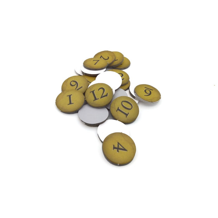 Game Tokens Numbers Number Tokens (Set for CATAN Base Game) — Red Goblin