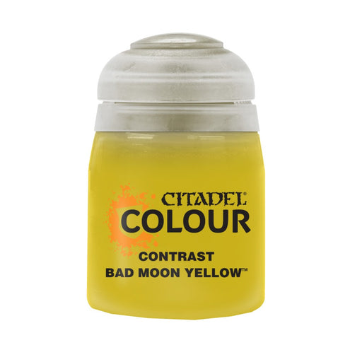 Vopsea Warhammer Contrast Paint - Bad Moon Yellow - Red Goblin