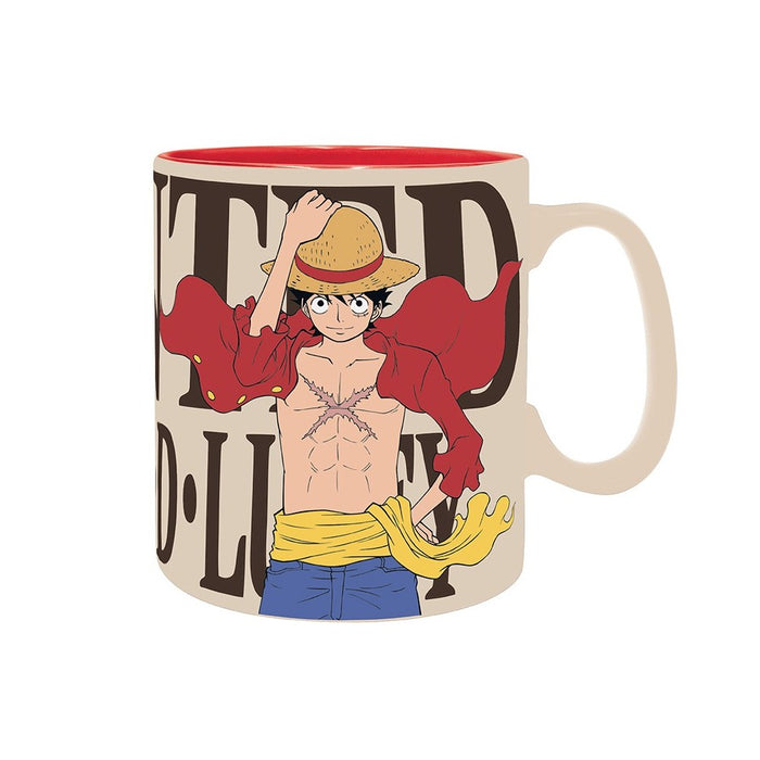 Cana One Piece - 460 ml - Luffy & Wanted - Red Goblin