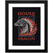 Poster cu Rama House of the Dragon - Red Dragon (30x40) - Red Goblin