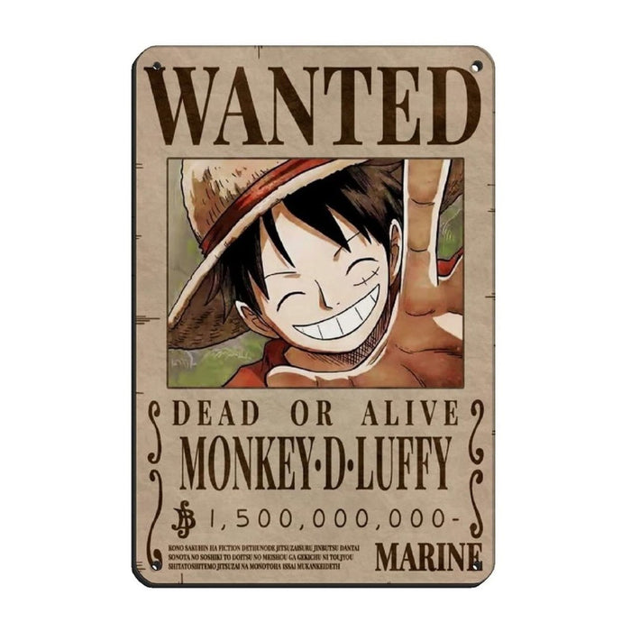 Poster de Metal One Piece - Luffy Wanted New World (28x38) - Red Goblin